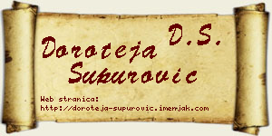 Doroteja Supurović vizit kartica